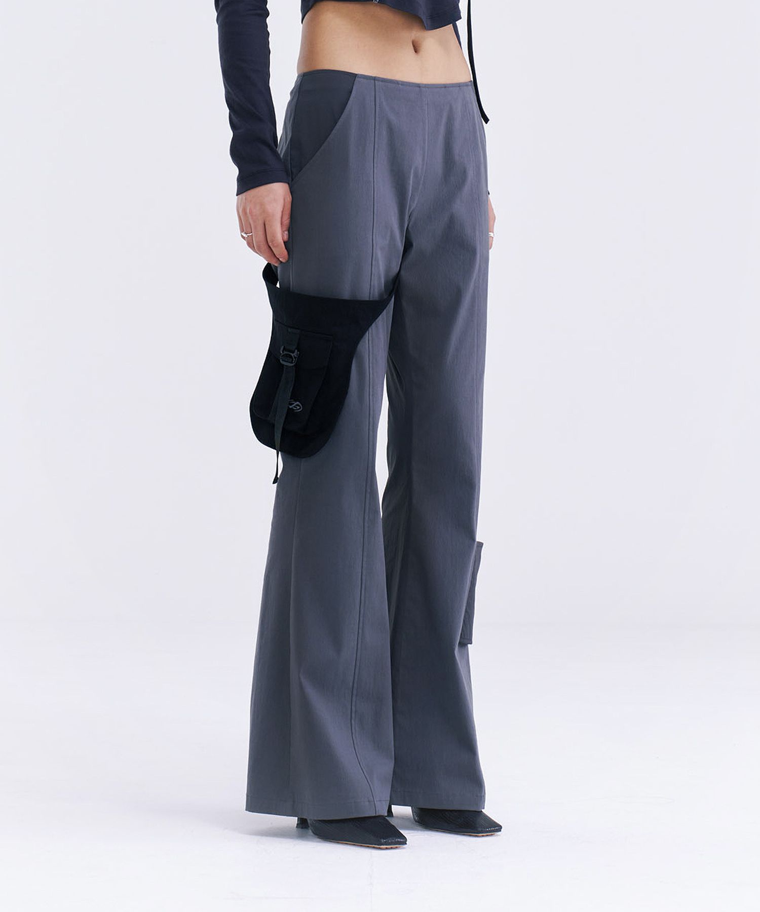 【hug your skin】 Garter belt wide pants/追跡付 hug your skin】 Garter belt wide pants/追跡付 ボトムス