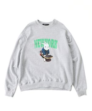 뉴욕 오버핏  맨투맨 (GRAY)