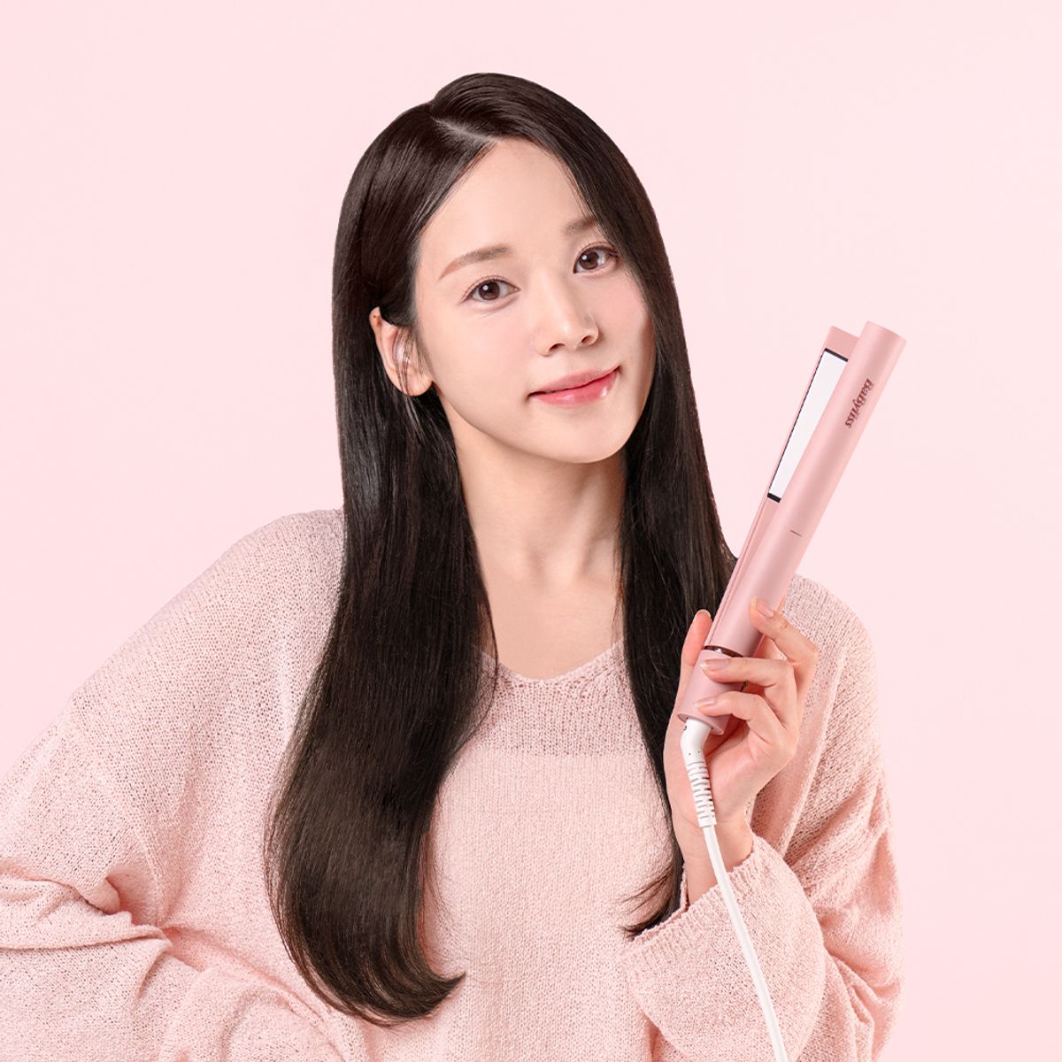 바비리스(BABYLISS) 스트레이트너 고데기 매직기 핑크 ST520K