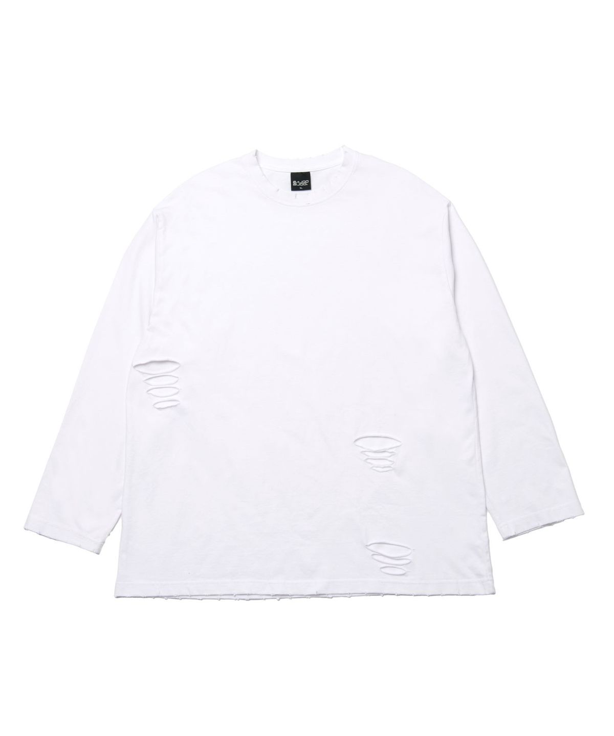 바쥬비쥬(BAJOO BIJOO) Damage Long Sleeves [White]