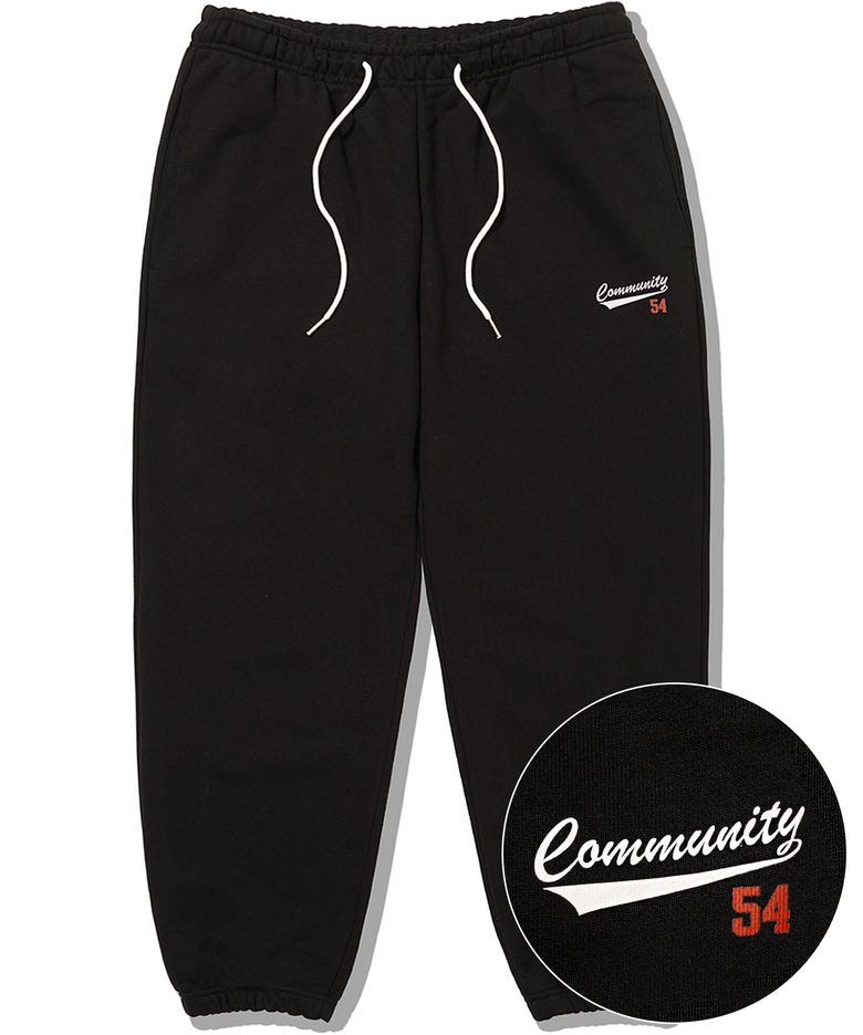 COMMUNITY 54 SWEAT PANTS[BLACK]