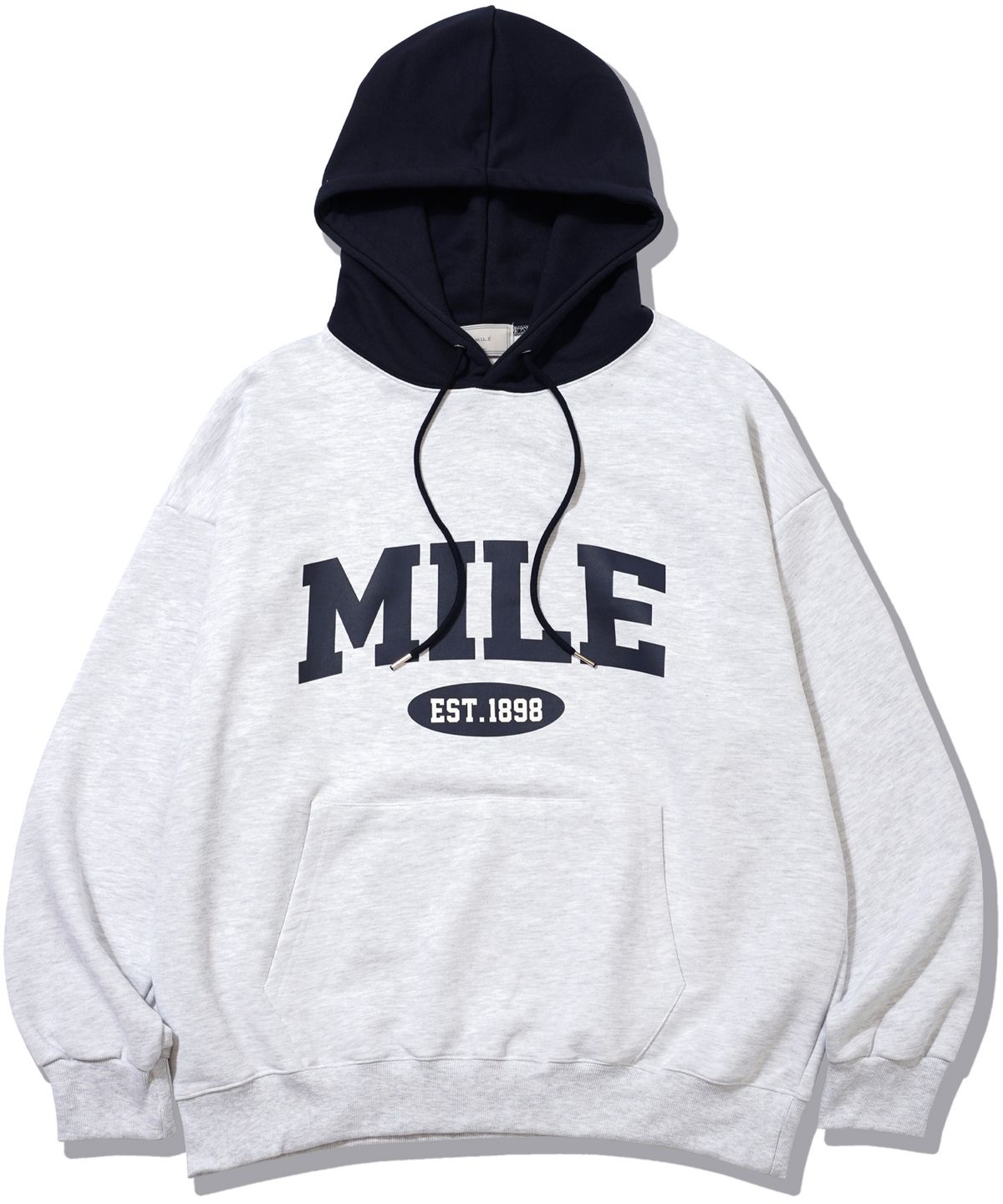 더마일(THEMILE) MILE EST MIX SWEAT HOODIE [OATMEAL]