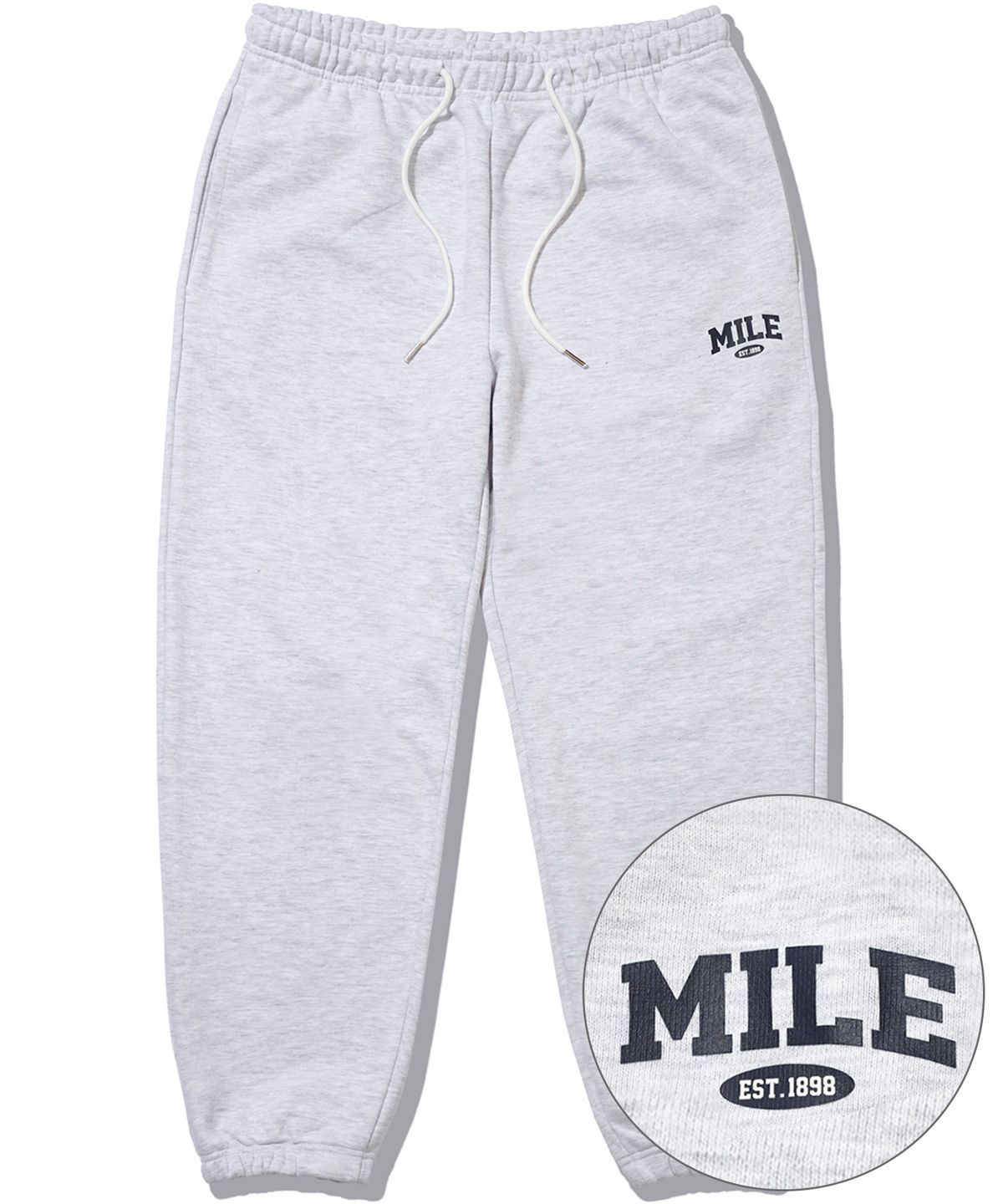 더마일(THEMILE) MILE EST MIX SWEAT PANTS [OATMEAL]