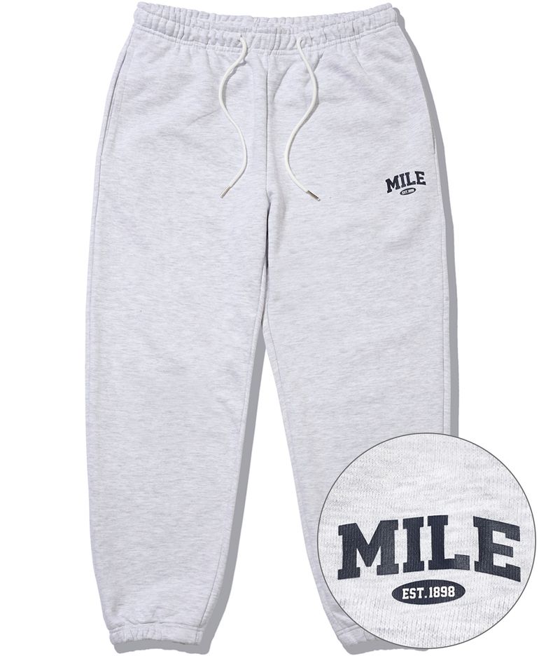 MILE EST MIX SWEAT PANTS [OATMEAL]