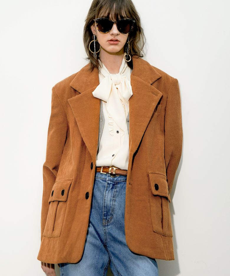 코튼 코듀로이 블레이저[Brown(UNISEX)]_UTO-FB92