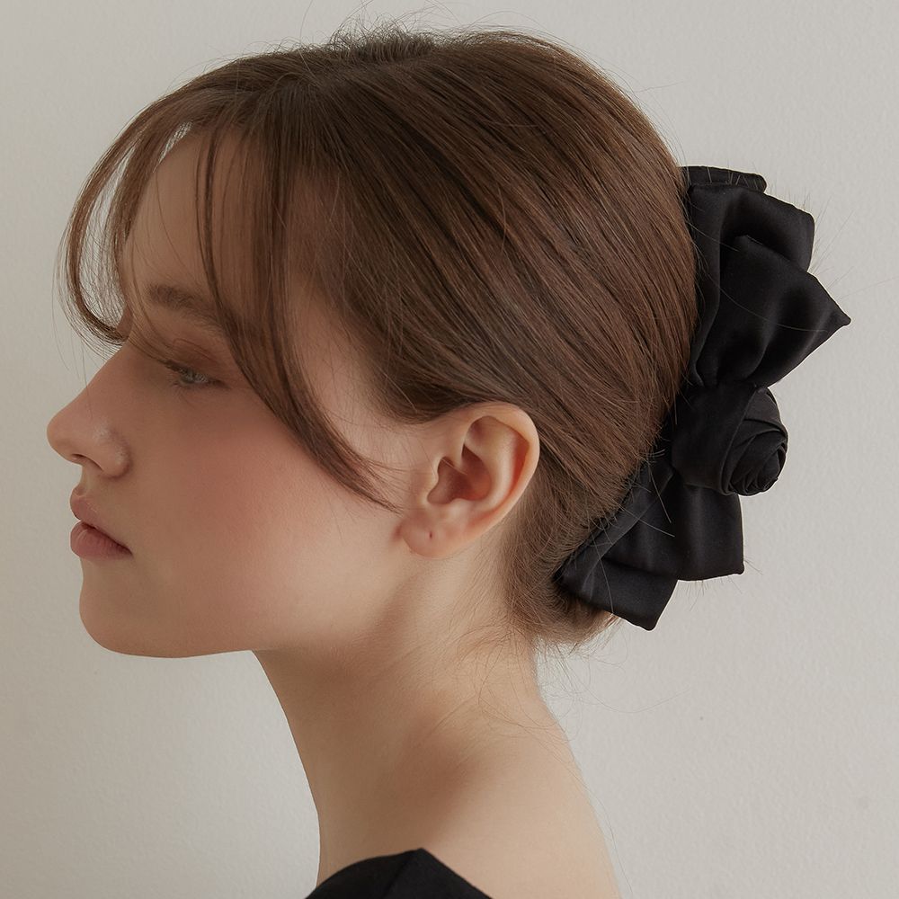 ☆TATIANA☆ Black Swan Ribbon Hair Crow Clip HB2254 MUSINSA | TATIANA Rosette Ribbon Hair Crow Clip HB2248
