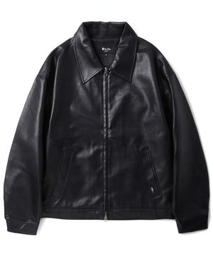 인조가죽 싱글 자켓 BLACK