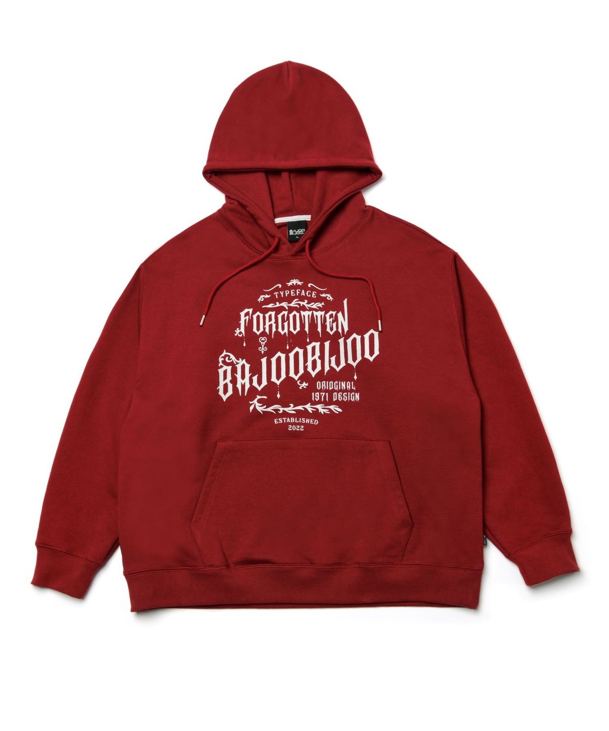 바쥬비쥬(BAJOO BIJOO) Typeface Logo Hoodie[Burgundy]