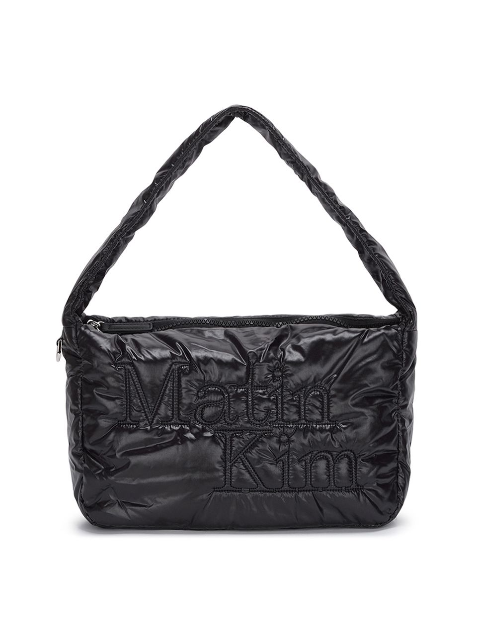 MUSINSA | MATIN KIM LOGO STITCH PADDING EASY BAG IN BLACK
