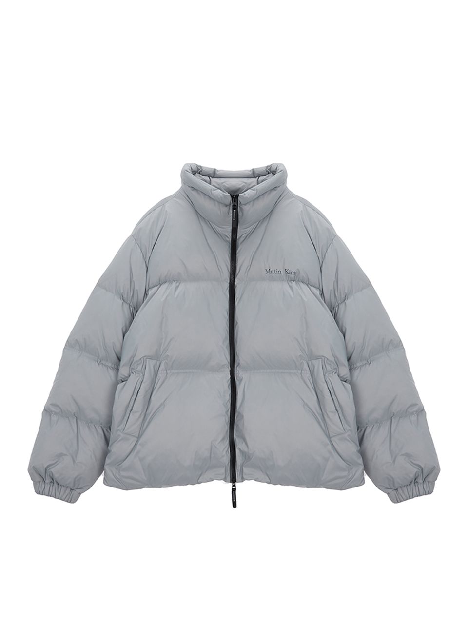 MUSINSA | MATIN KIM HIGH NECK CLASSIC PUFFER DOWN JUMPER IN GRAY