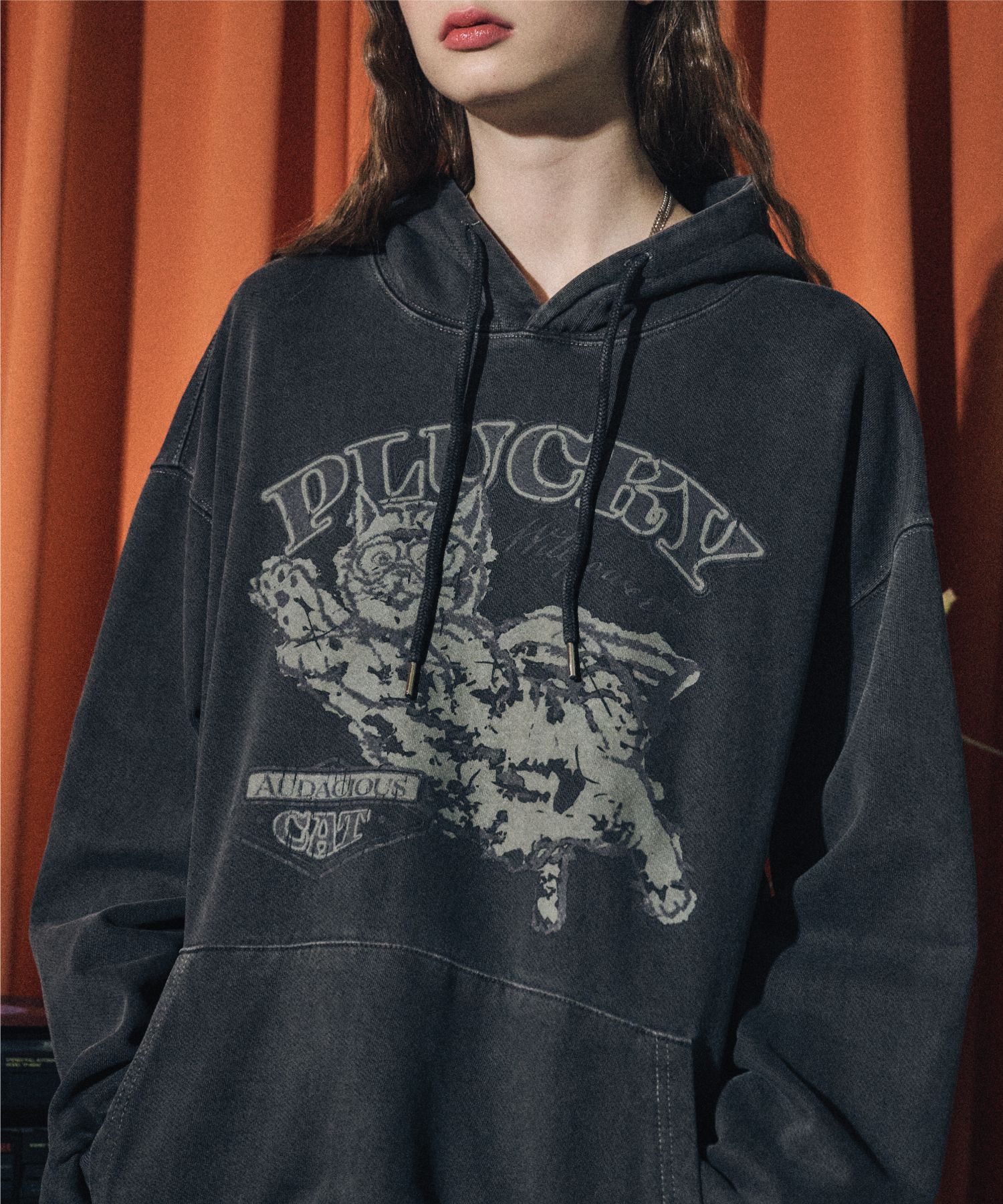 パーカー・フーディ CPGN STUDIO Strong Cats Pigment Hoodie 5MM232 MUSINSA | CPGN STUDIO Plucky Cat Pigment Hoodie Smoke Black