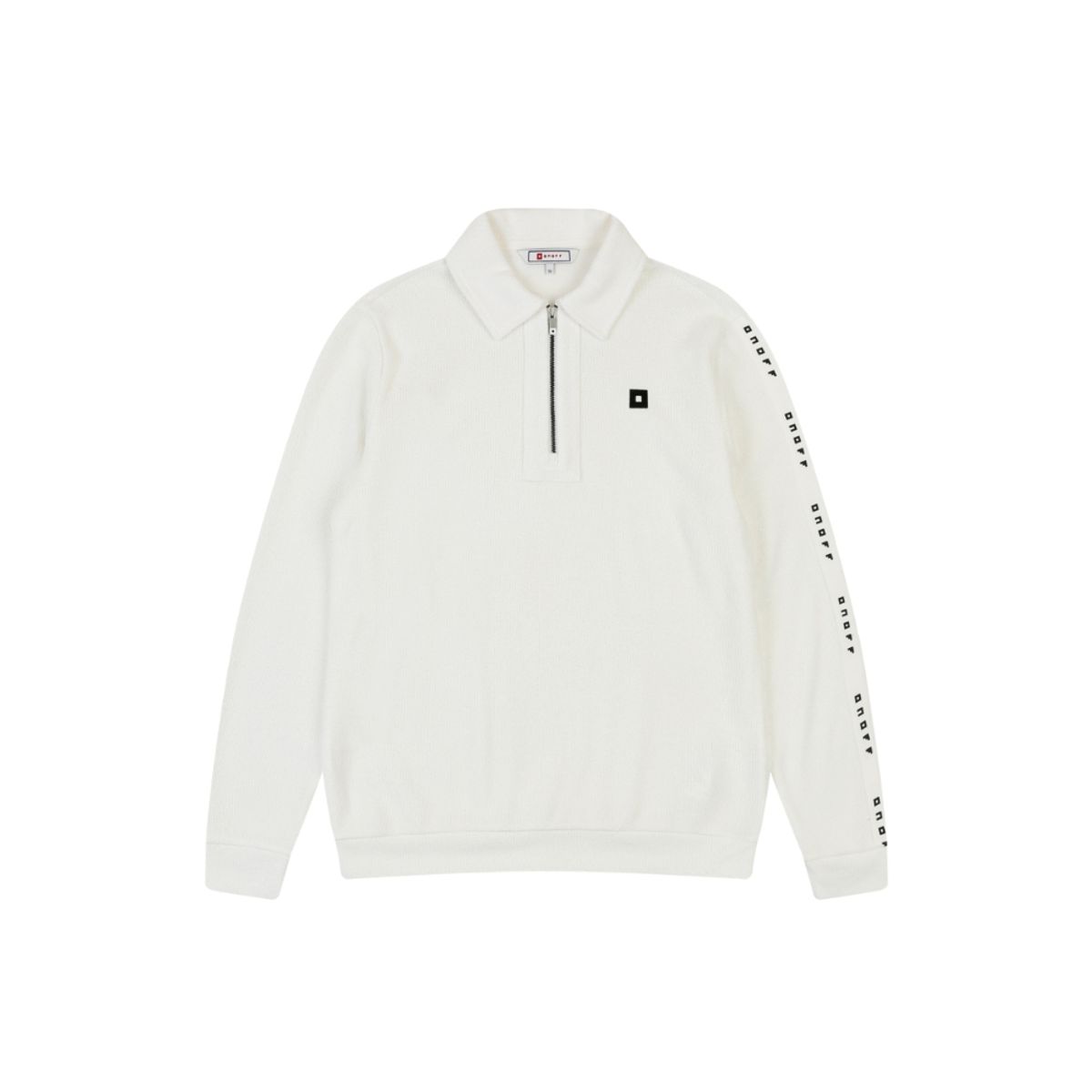온오프(ONOFF) 남성 반집업 부클 티셔츠 OF9153GB_WHITE