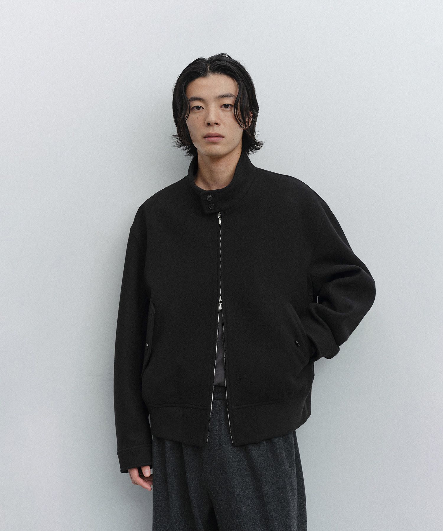 新品/ANOTHER OFFICE/Huge Harrington Jacket MUSINSA公式 | ANOTHER OFFICE Huge Harrington Jacket (Black)