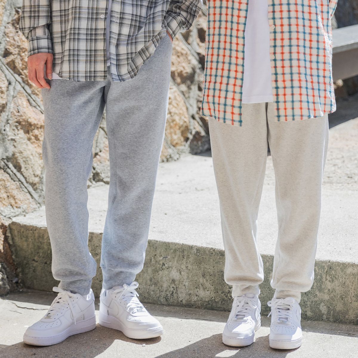 앨빈클로(ALVINCLO) [DE LUXE] 무지 스티치 조거 팬츠 DLX1736 (3 COLOR)
