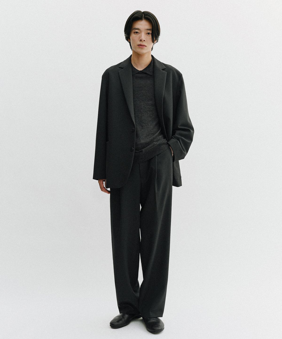 어나더 오피스(ANOTHER OFFICE) [AW] Habana Single Jacket (Black)