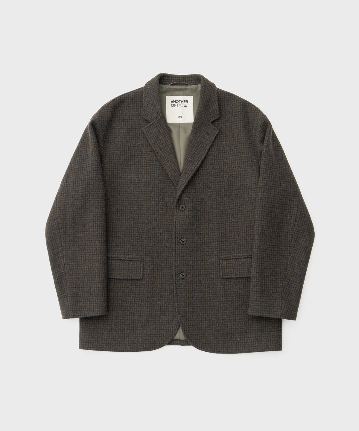 어나더 오피스(ANOTHER OFFICE) Scape 3Button Jacket (Shetland-Check)
