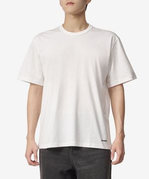 클래식 스몰 로고 프린트 반소매 티셔츠 - 오프 화이트 / CRTWXJER074JER0127433