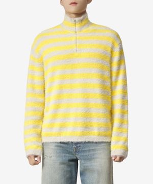 하이넥 롱슬리브 탑 - 베이지:옐로우 / MRTWMKNW019KNT0257780