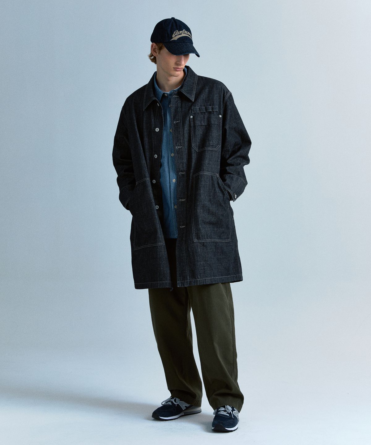 플랙(PLAC) oam.factory X PLAC 데님 코트 K22 린스드