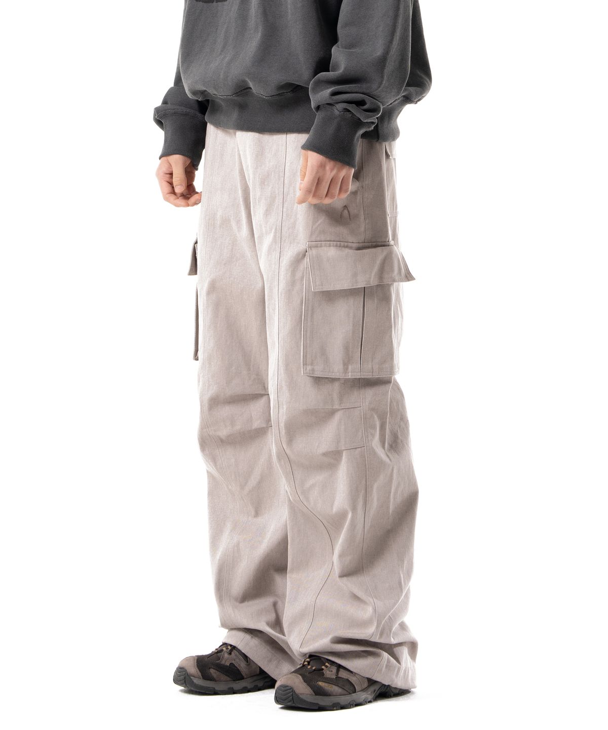 아캄(AAKAM) Pigment Cargo Pocket Pants (Gray)
