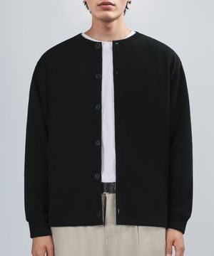 GAFF TEX ROUND CARDIGAN (BLACK)
