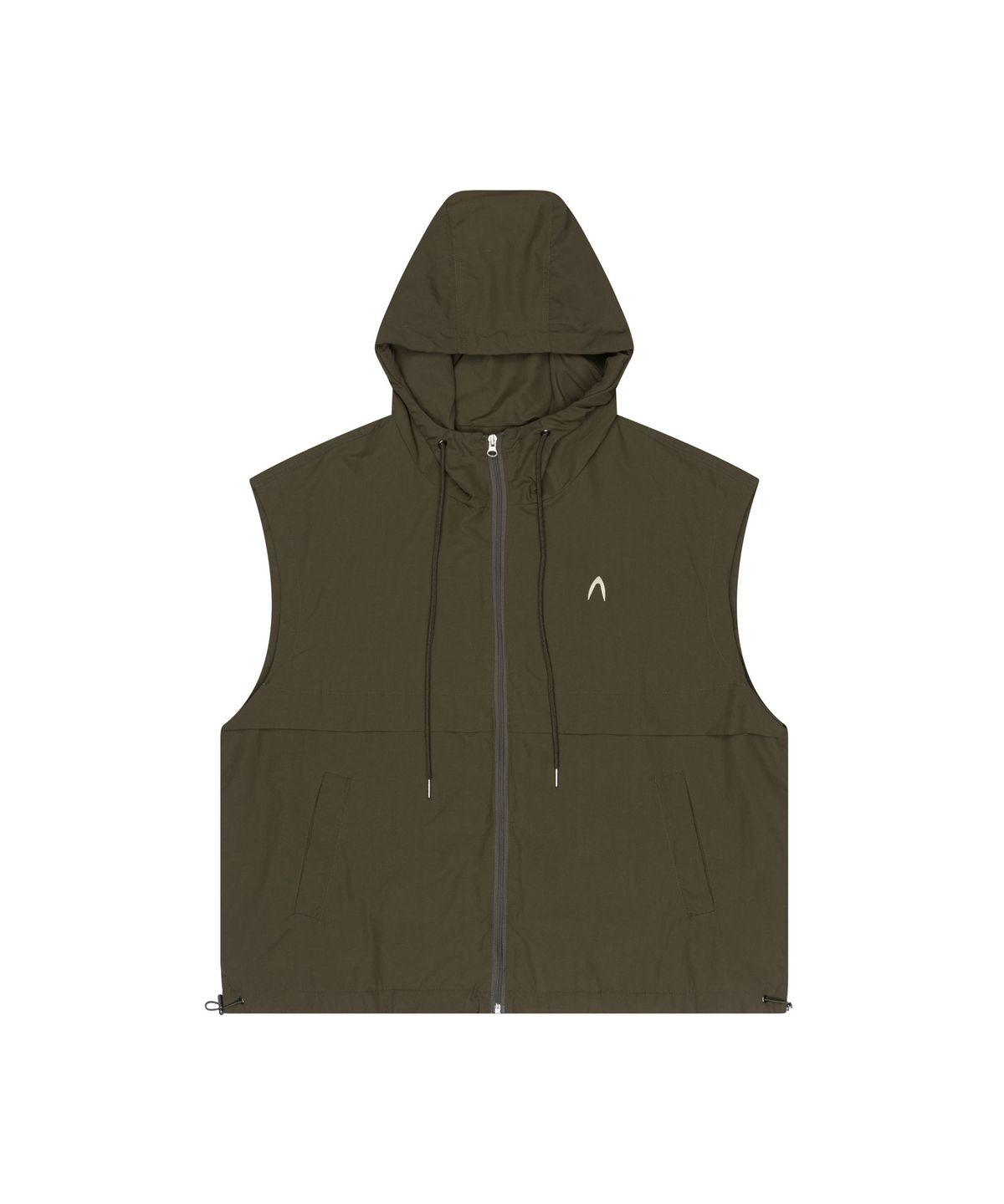 아캄(AAKAM) Nylon Hooded Vest (Khaki)