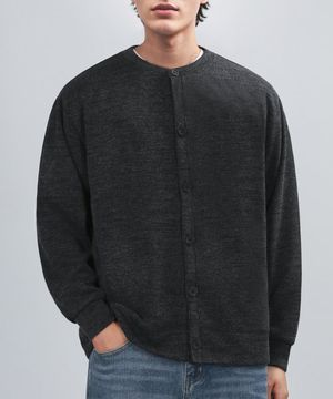 GAFF TEX ROUND CARDIGAN (DARK GRAY)