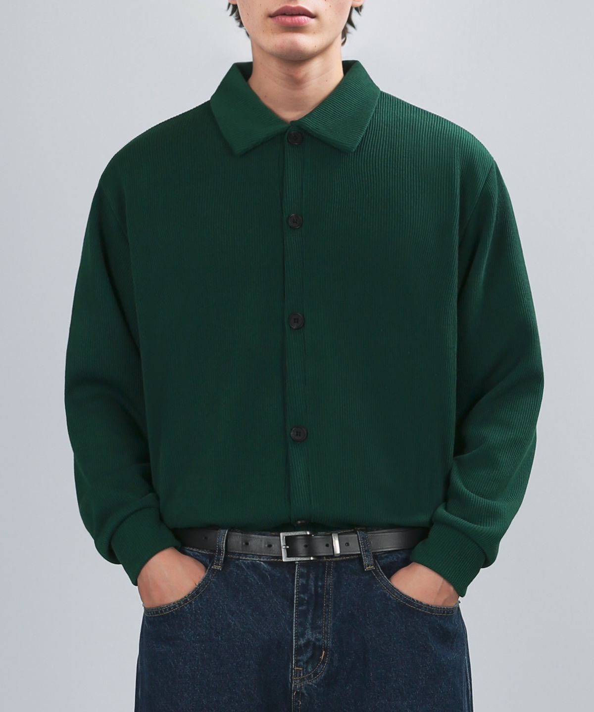 베리베인(VERYVAIN) GAFF TEX COLLAR CARDIGAN (GREEN)