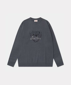 로트와일러 니트 그레이