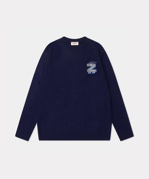 Z 시그니처 니트 네이비