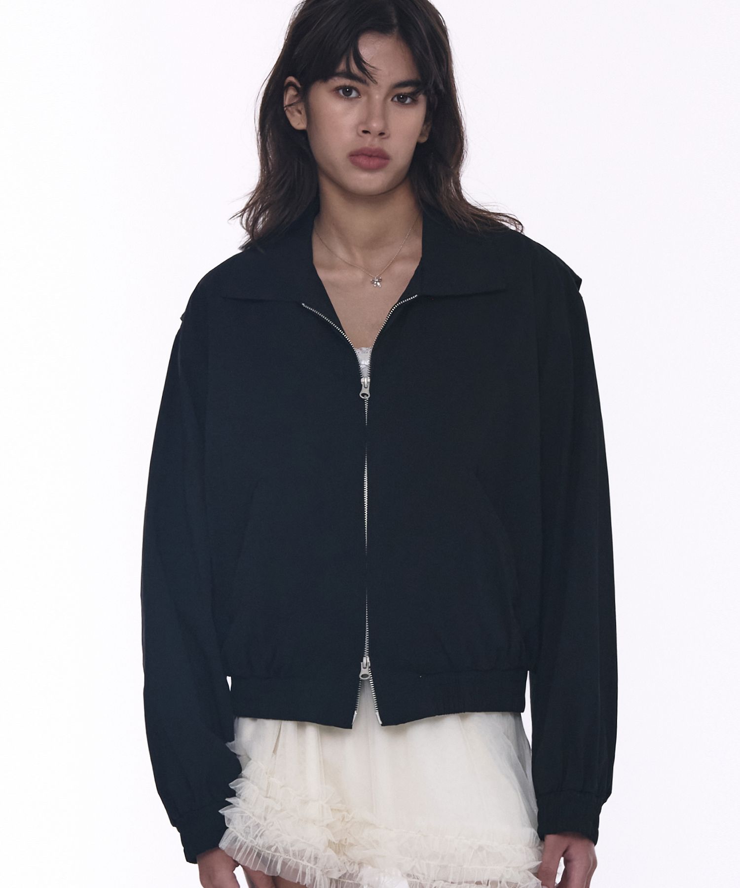 MUSINSA | PLACE STUDIO Oversized Utility Cotton Blouson Zip-up