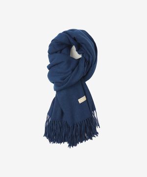 베이직 니트 머플러 네이비