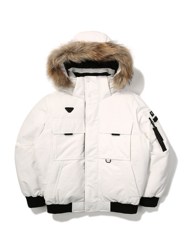 SNOW LEO (스노우 레오) 봄버 다운_Off White