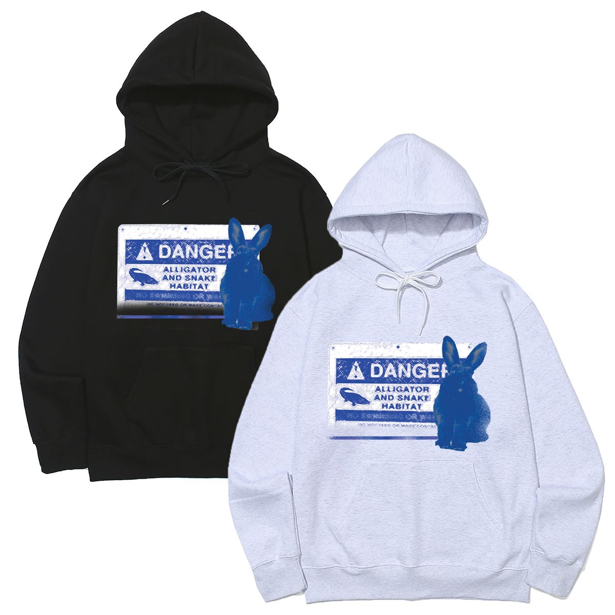 어썸어스(AWESOMEUS) (23FW)DANGER RABBIT_BLUE HOODIE_3 COLOR