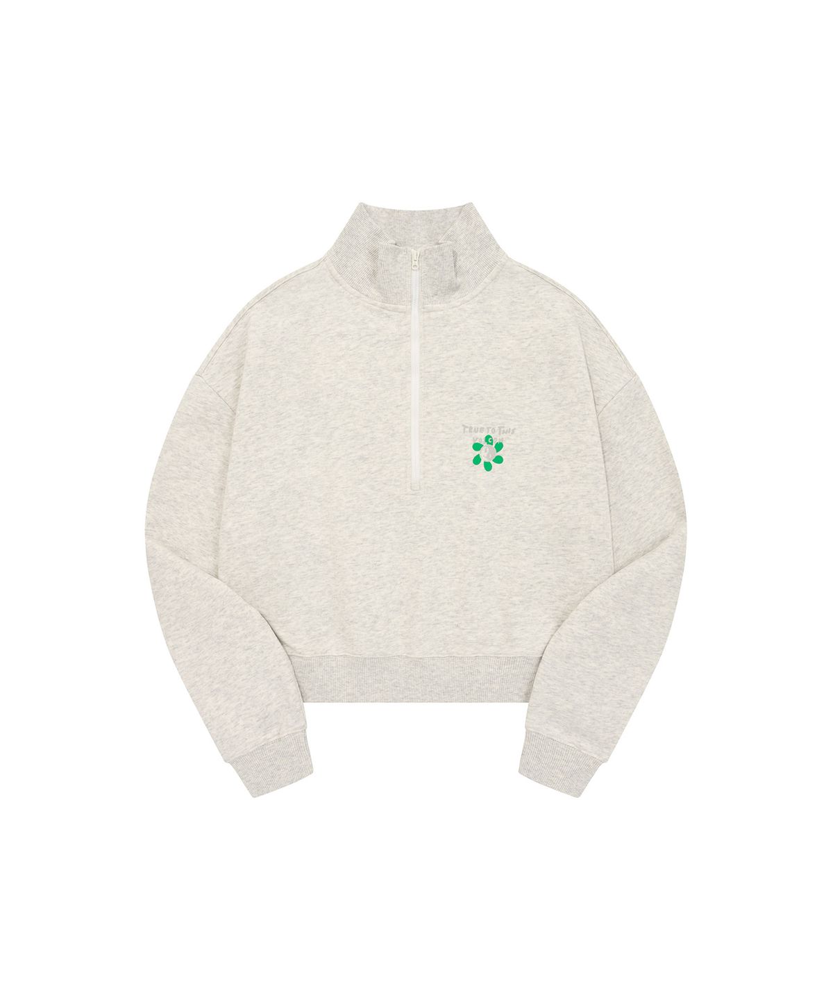 볼컴(VOLCOM) TRUE TO THIS 여성 오버핏 하프집업 맨투맨(아이스 그레이) - 사이즈 & 후기 | 무신사
