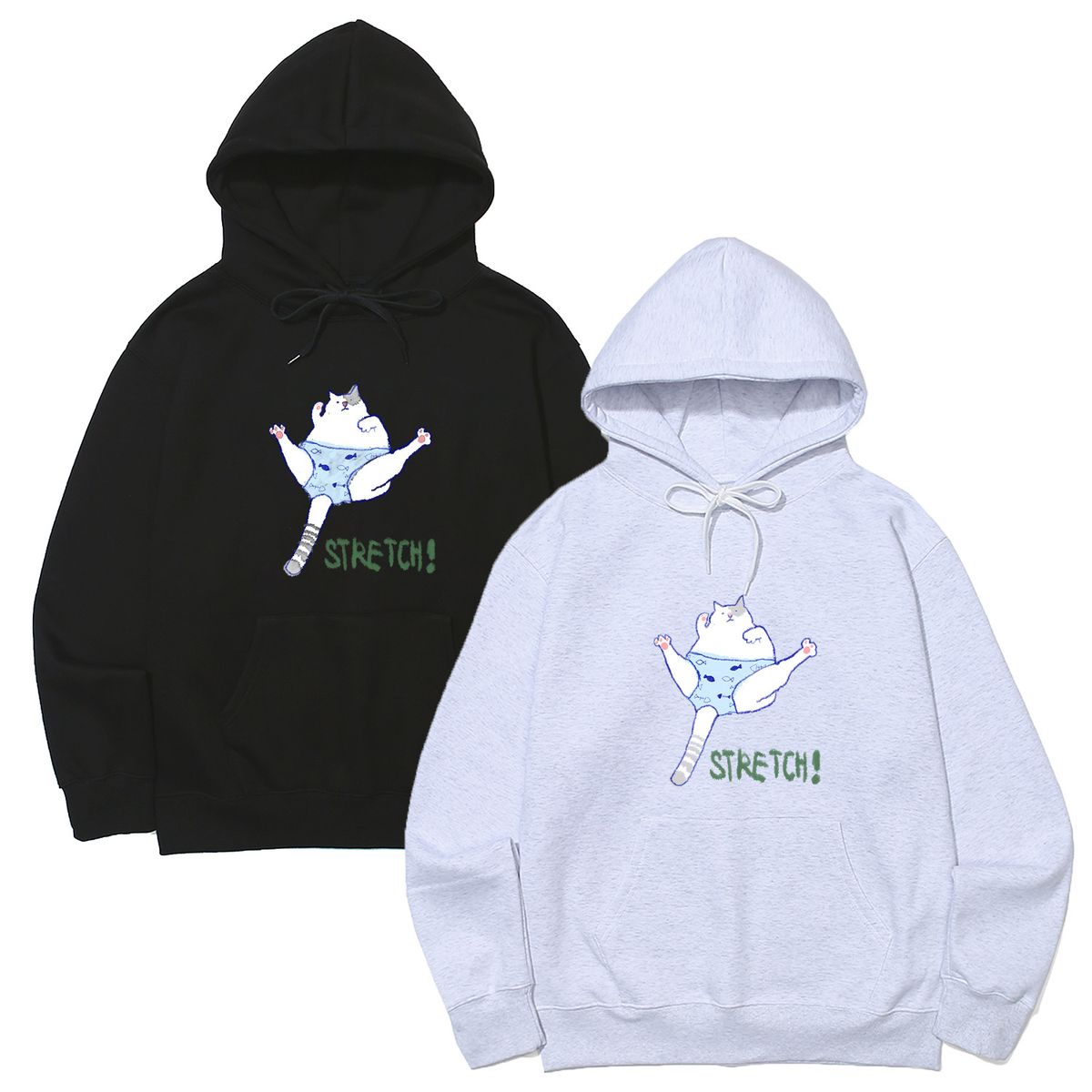 어썸어스(AWESOMEUS) (23FW)STRETCHING CAT HOODIE_3 COLOR