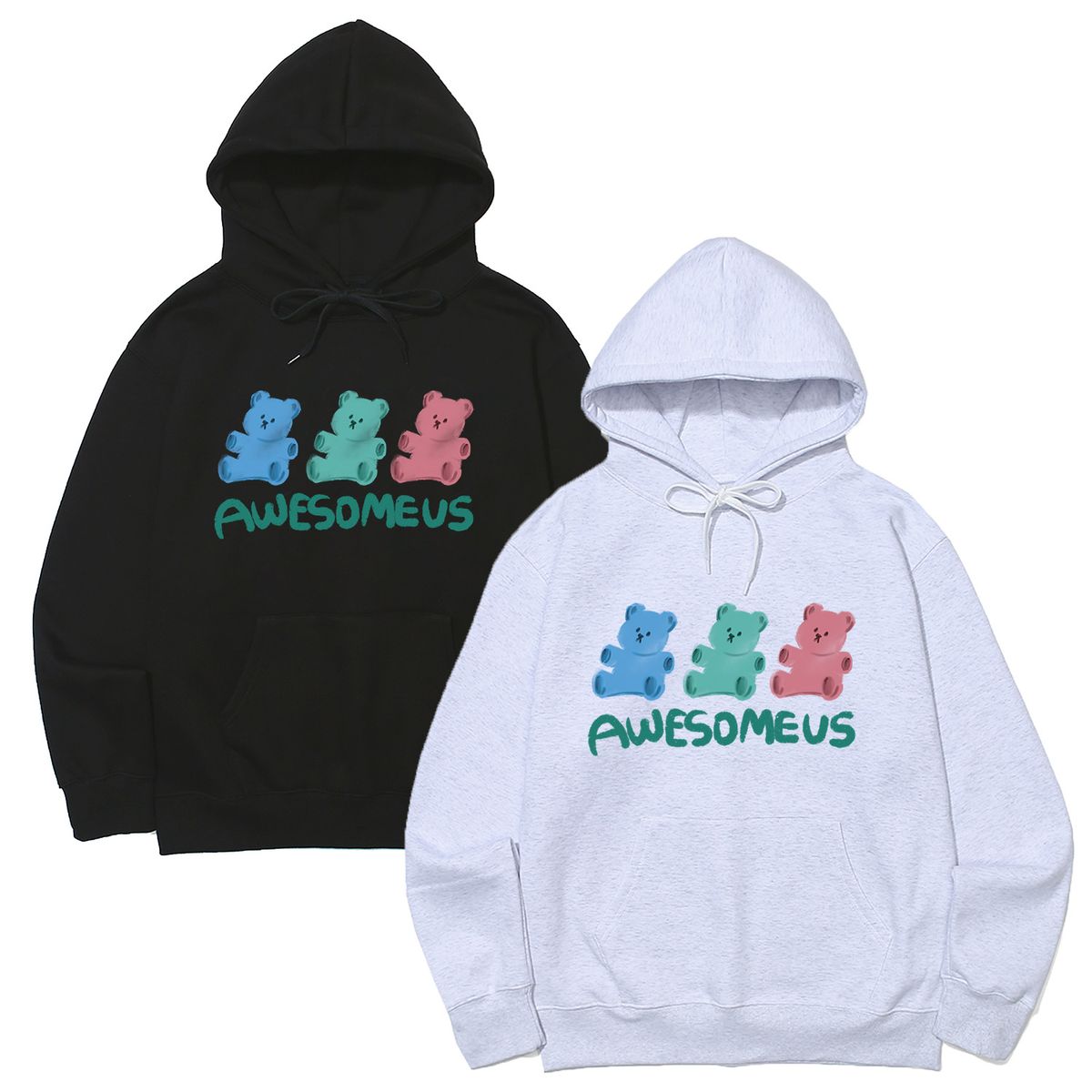 어썸어스(AWESOMEUS) (23FW)TINY BEAR FAMILY HOODIE_3 COLOR