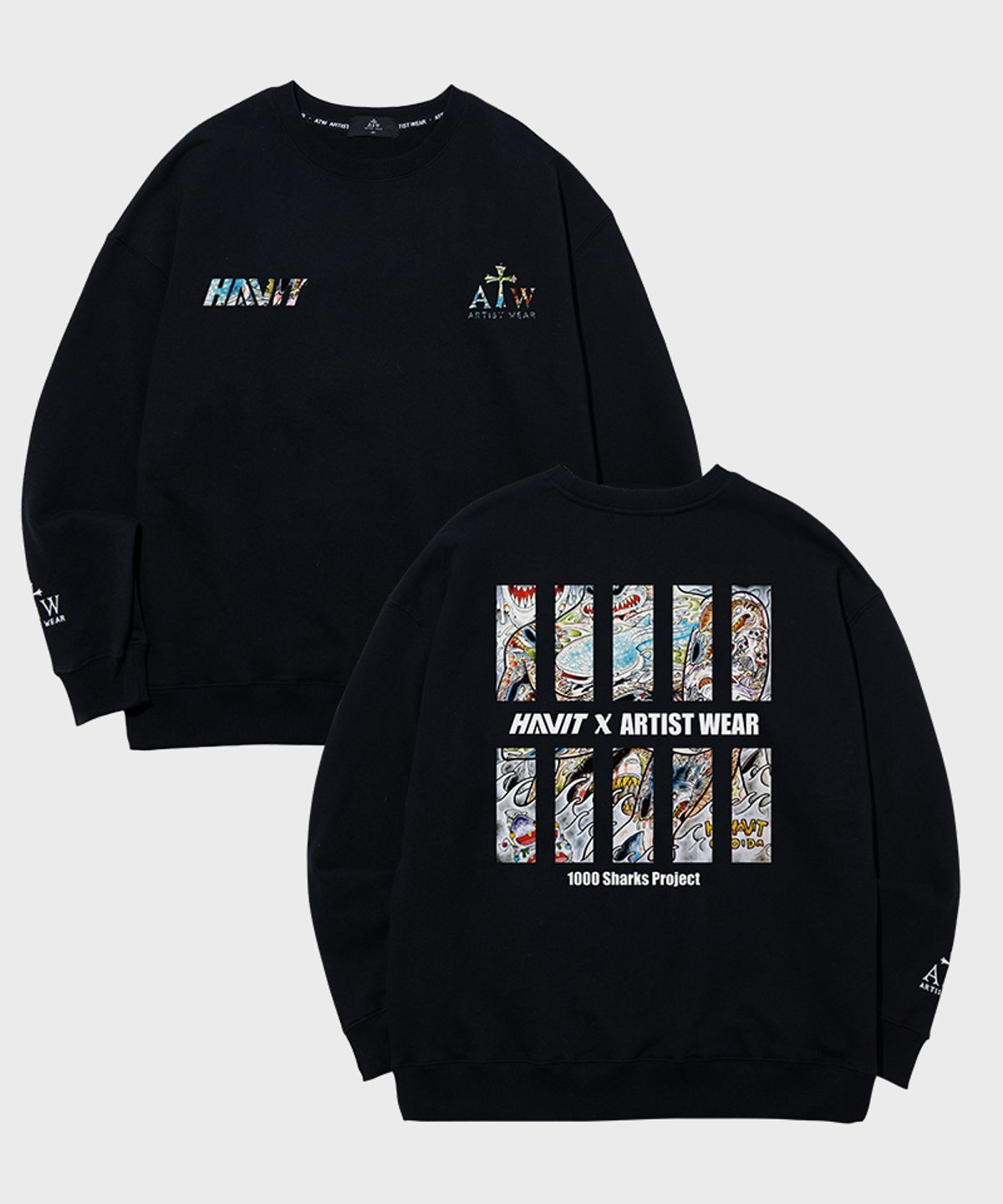 아티스트웨어(ARTISTWEAR) [ATW X HAVIT] 샤크프로젝트 맨투맨