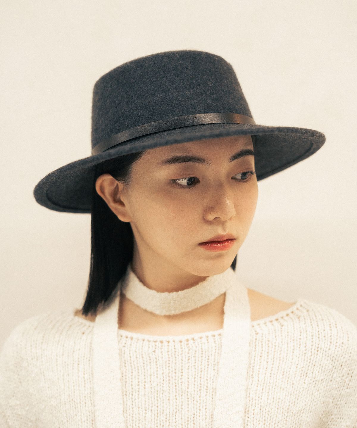 고운모자(GOUNMOJA) WOOL FELT BOATER 울 펠트 보터 2 COLORS