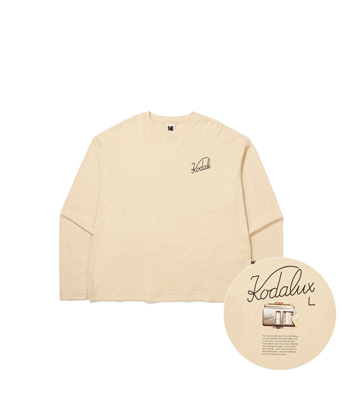 코닥(KODAK) 에센셜 코다럭스 긴소매 티셔츠 우먼 IVORY