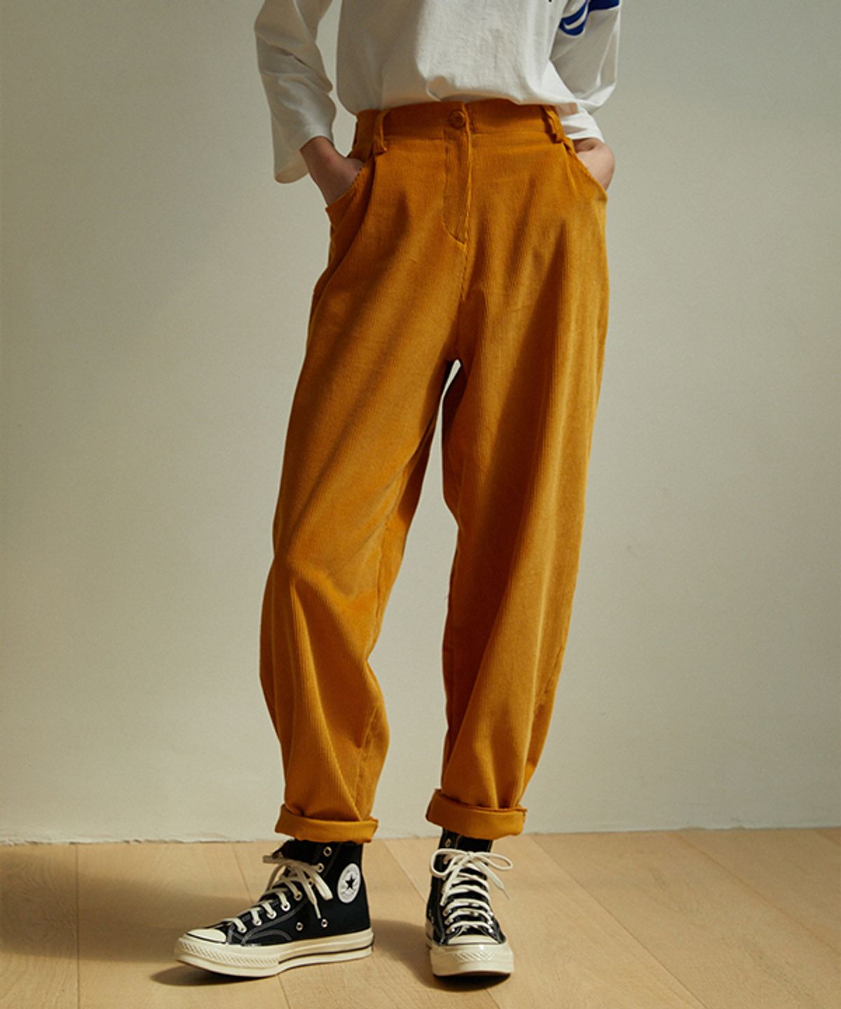 그린버터(GREENBUTTER) Corduroy Hidden Banding Pants (6color)