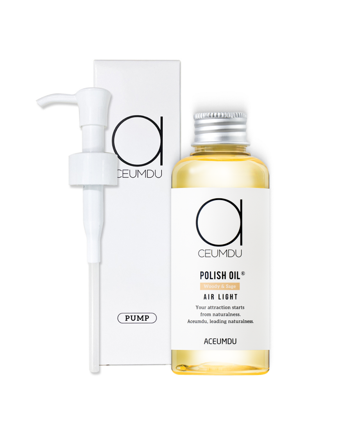아큼두(ACEUMDU) [웨트헤어/입문자용] 폴리쉬 헤어오일 에어라이트 150ml + 펌프