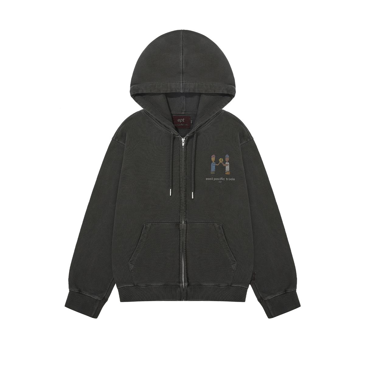 이피티(EPT) BBQ ZIPUP HOODIE (CHARCOAL)