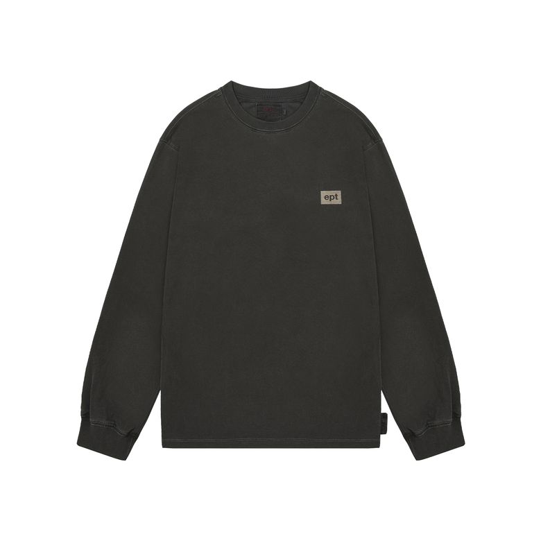 BOX LOGO PIGMENT LONG SLEEVE (CHARCOAL)