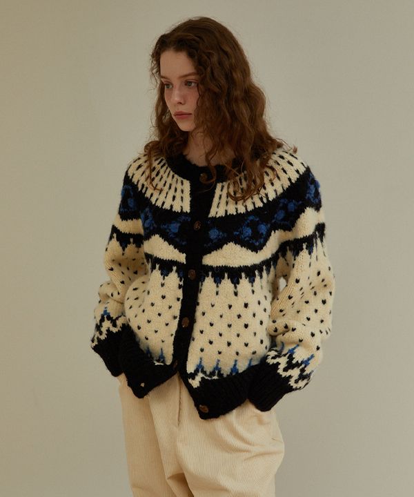 MUSINSA | GREENBUTTER Heidi Alpaca Nordic Cardigan (Ivory)