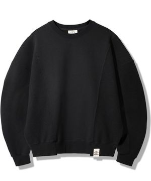 리버스 패턴 스웻셔츠 - 블랙