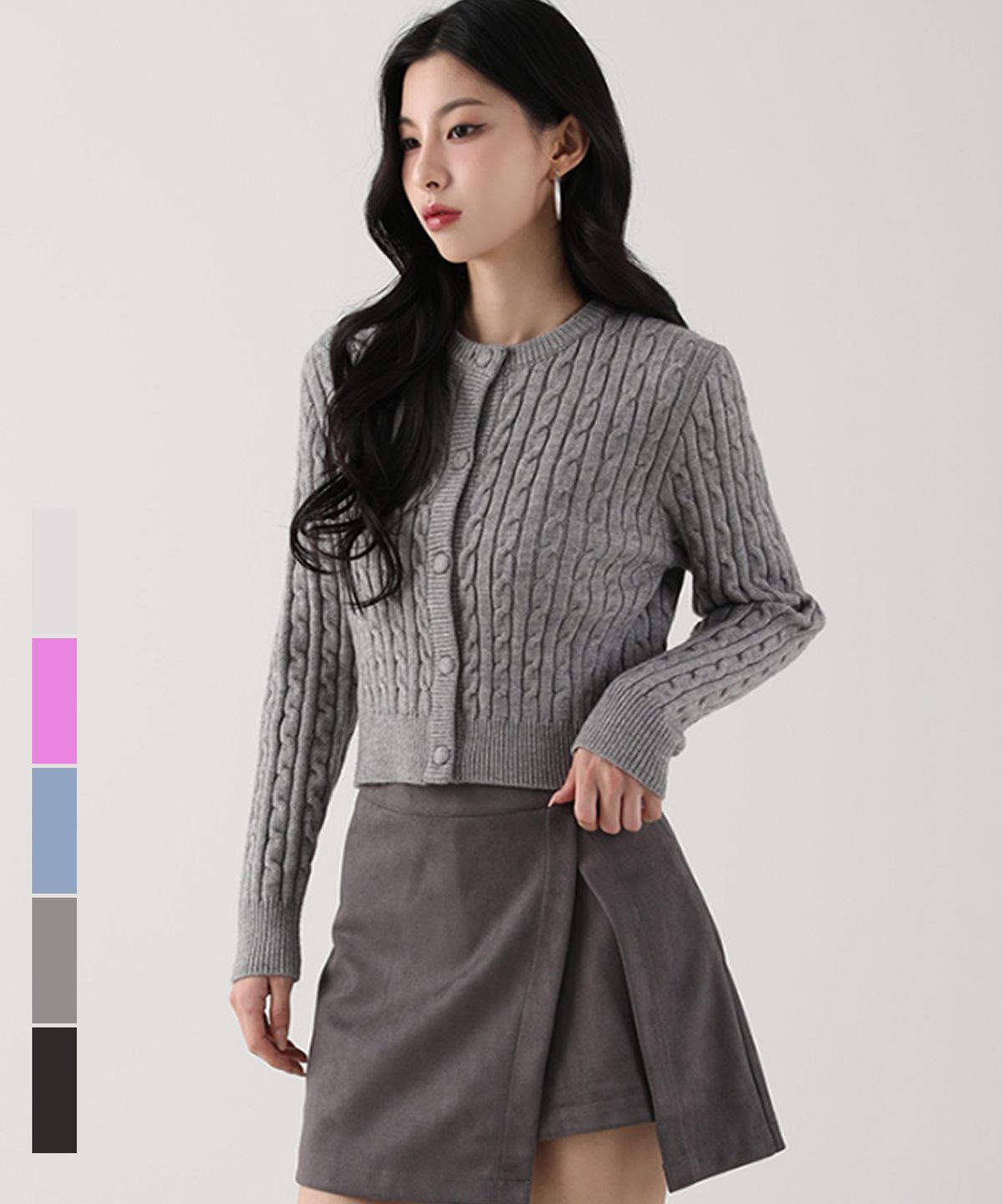 어반드레스(AVANDRESS) Round Crop Twisted Cardigan - 5COL