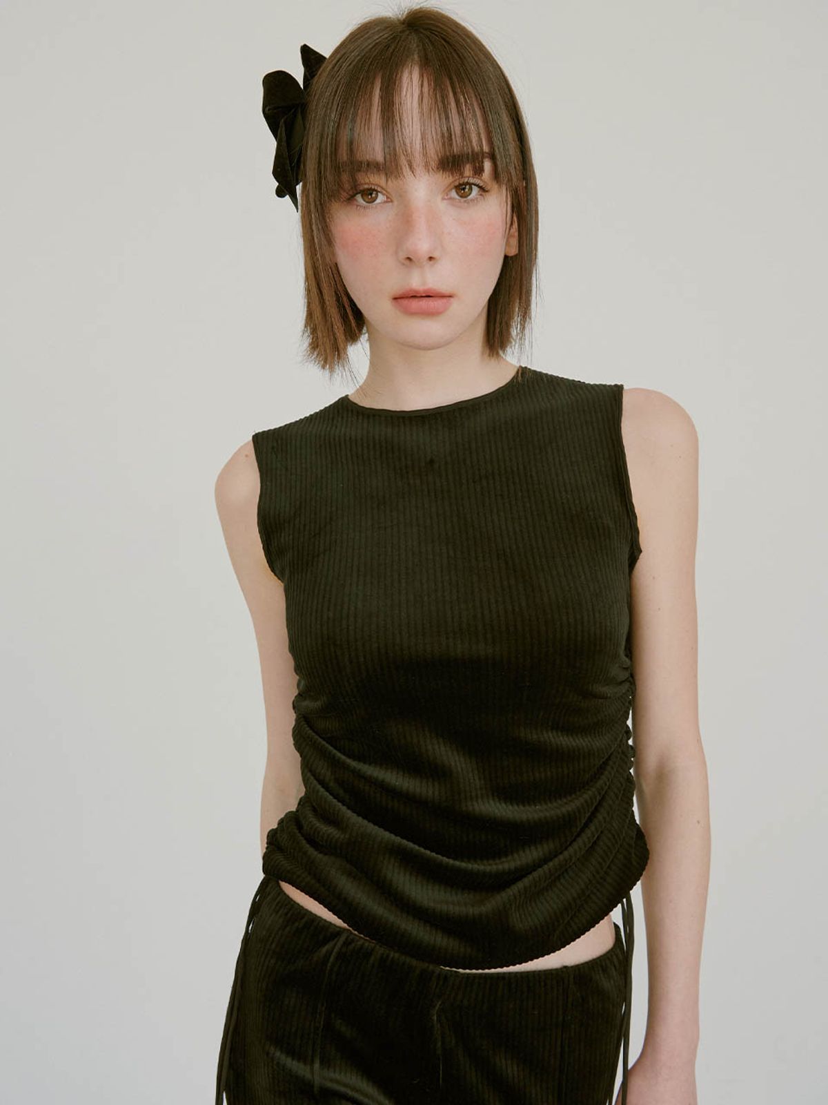 슬리피곰(SLEEPYGOM) String tank top black