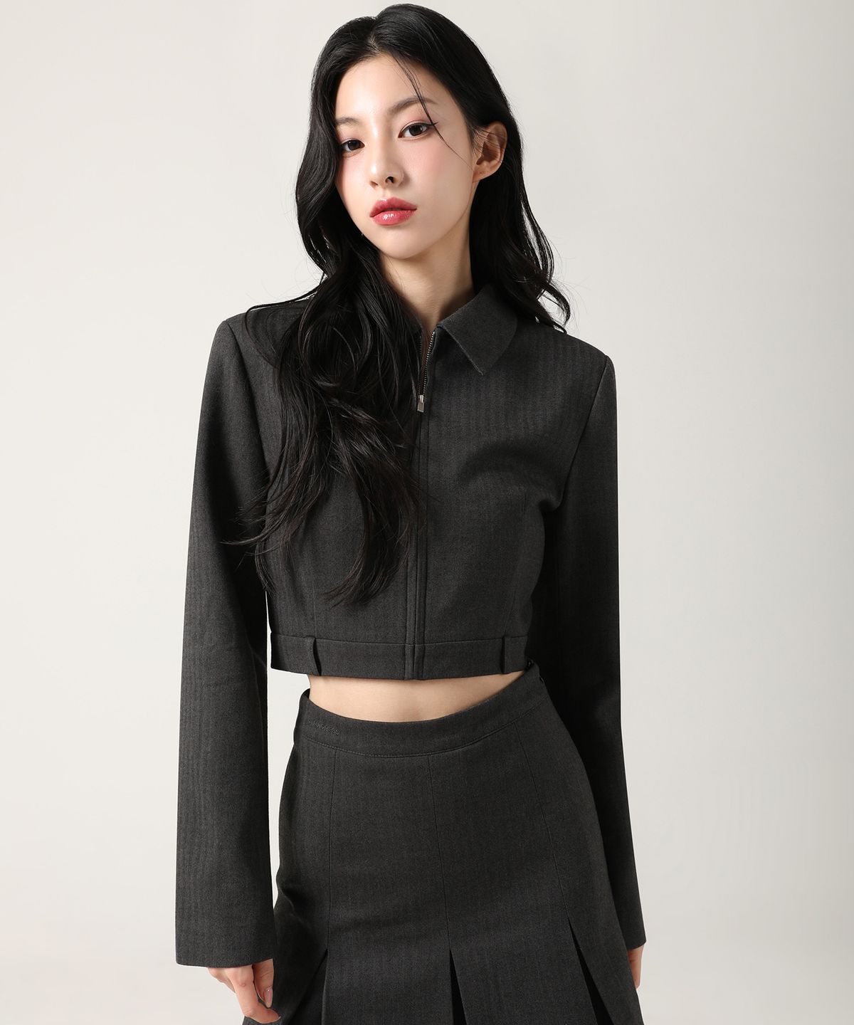 어반드레스(AVANDRESS) Jaya Crop Jacket CHARCOAL