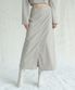 Karin Slit Maxi Long Skirt BEIGE